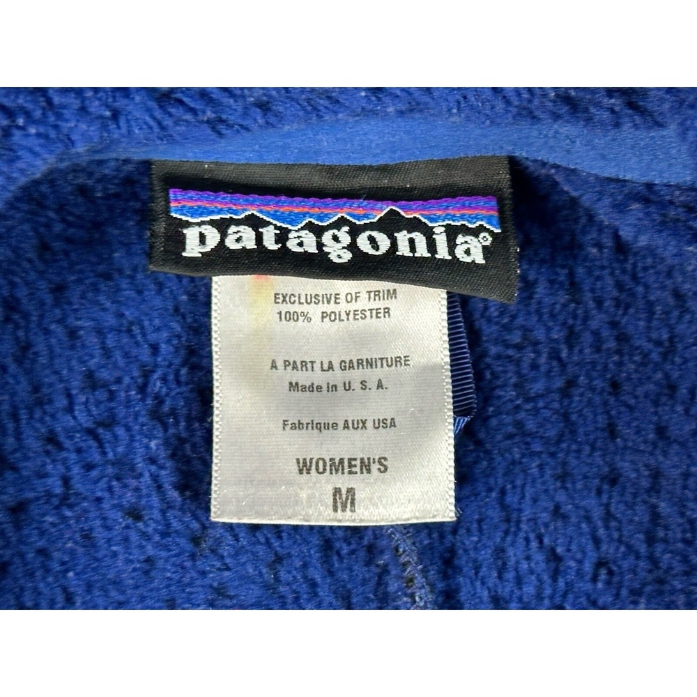Patagonia R2 Polartec Jacket Womens Size Medium Blue Full Zip Fleece USA Vtg - Picture 6 of 10
